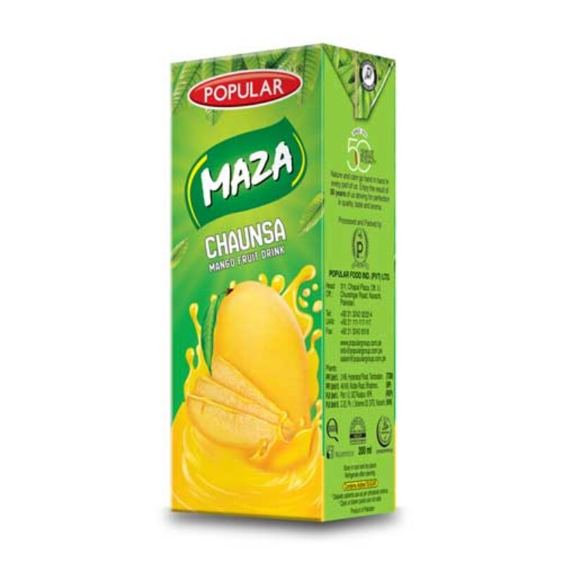 Popular Maza Fruit Drink Chaunsa 200Ml
