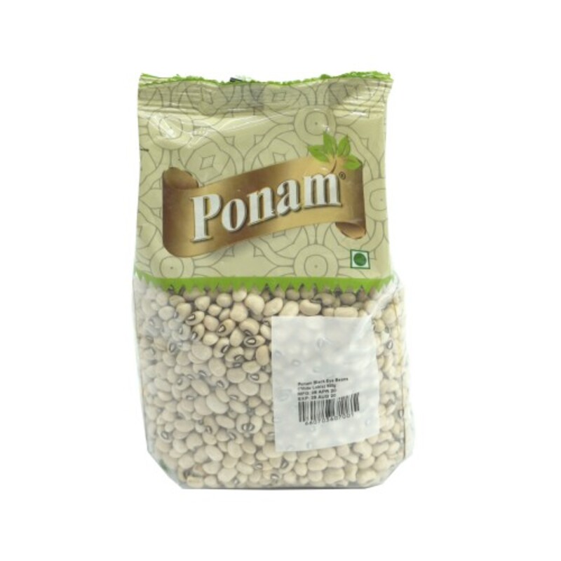 Ponam Black Eyed Beans (White Lobia) 500g