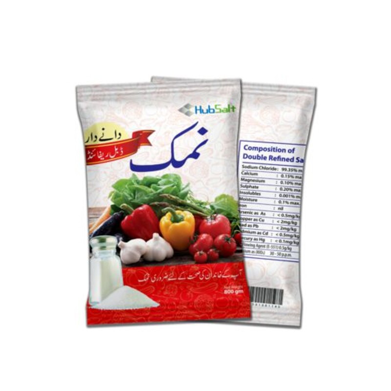 Hub Pak Salt Danedar Double Refined 800g Red