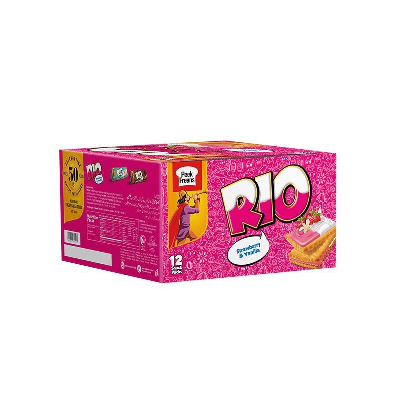 Peek Freans Rio Strawberry Vanilla T/P 24's Box