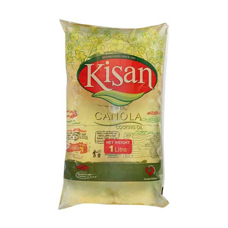 Kisan Canola Oil Poly Bag 1Ltr