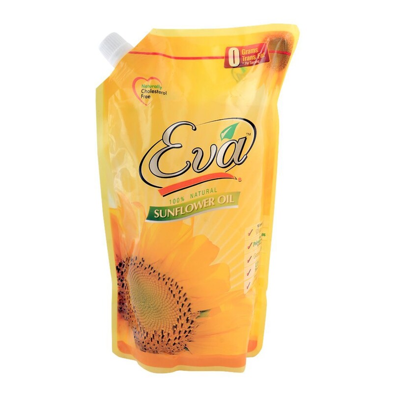 Eva Sunflower Oil Standing Pouch 1Ltr