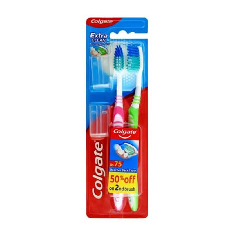 Colgate Tooth Brush Extra Clean Medium Twin Pack